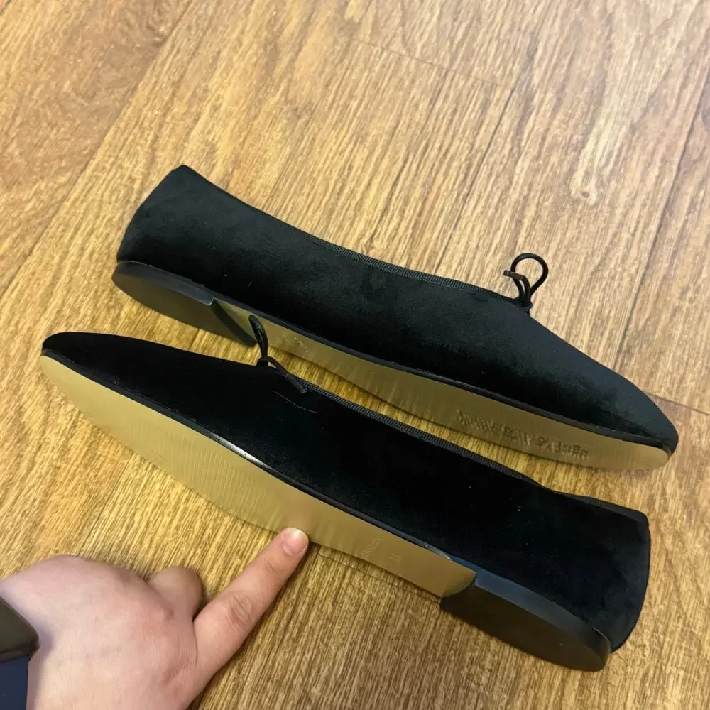 Everlane The Day Ballet Flat in Black Velvet Size 9.5
